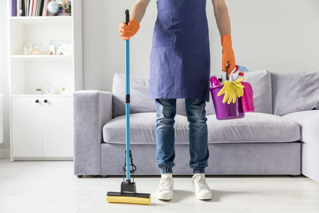 A man cleaning home - Milwaukee House cleaning services